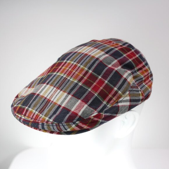 NWT Polo Ralph Lauren Pony Vintage Light Weight Plaid Flat Driver CapS/M, L/XL